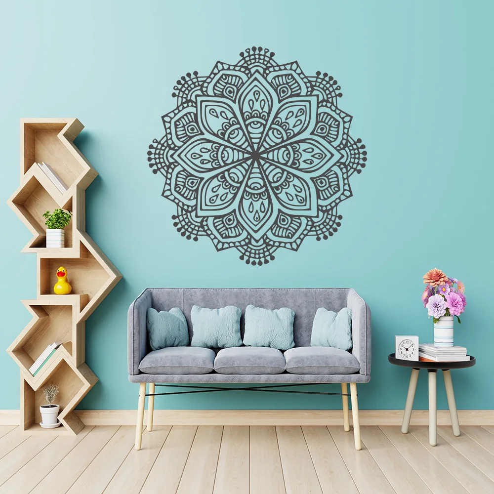 

New Design mandala vinyl Wall Sticker religion For Baby Kids Rooms Decor Home Decoration datura wall decals for bedroom decor