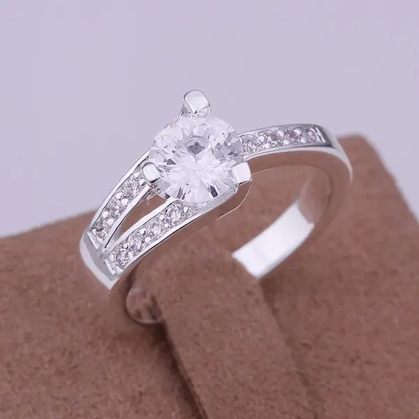 Free Shipping 925 jewelry silver plated Jewelry Ring Fine Fashion Silver Zircon Free Shipping 925 jewelry silver plated Jewelry Ring Fine Fashion Silver Zircon