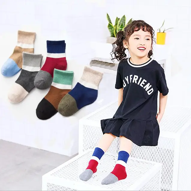 2019 New Girls Boys Tube Socks Autumn Winter Cotton Children Socks Baby