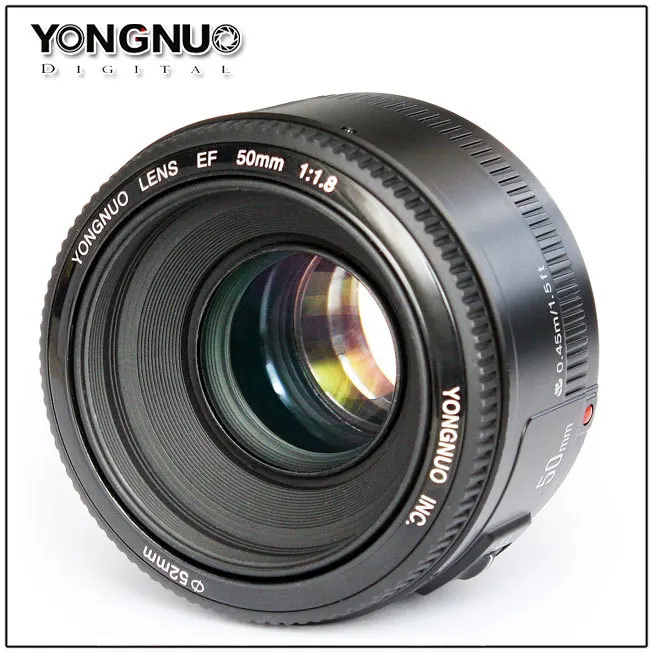 Объектив YONGNUO YN 50 мм F1.8 с большой апертурой и автофокусом для Canon EOS 60D 70D 5D2 5D3 7D2 750D 650D 6D DSLR камер