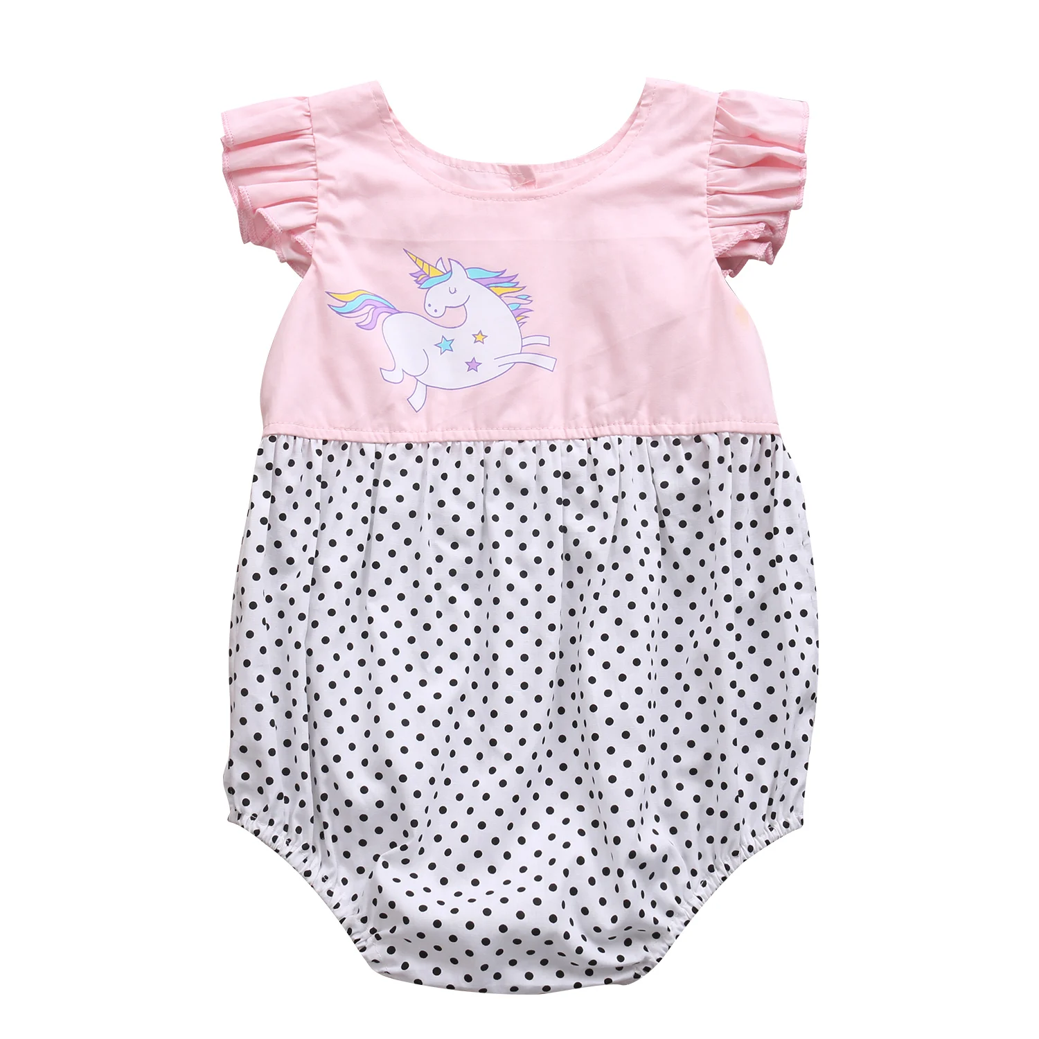 Pink Newborn Baby Girls Bodysuit Jumpsuit Playsuit Outfit Clothesgirl