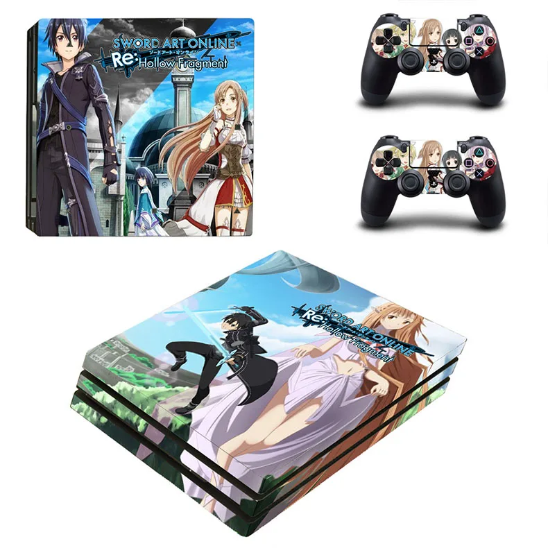 SAO PS4 Pro Skin PS 4 Pro наклейки Pegatinas Vinilo Sword Art онлайн скины для игровой консоли 4 Pro и двух контроллеров