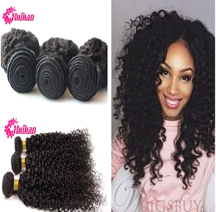 

8A Virgin cheap Hair Brazilian Kinky Curly 3 Bundles Mink Weave Human good Hair Extension Thick Bundle Brazilian Kinky Curl