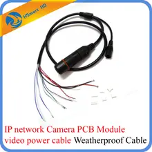 CCTV IP Network WiFi HD Camera PCB Module video power Weatherproof Cable RJ45 female & DC male