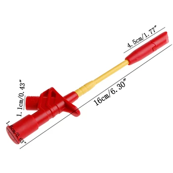 

2Pcs Fully Insulated Quick Piercing Test Clips Multimeter Test Probe Spring Load