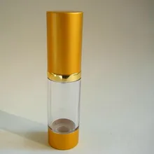 15 мл матовый золотой герметичная пластиковая бутылочка с дозатором бутылка для лосьон, эмульсия сыворотка жидкое основательное отбеливание пудра «Essence» Уход упаковка