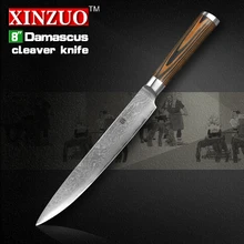 XINZUO 8 “zoll Sashimi messer 73 schicht Damaskus küchenmesser Japanischen VG10 hackmesser Farbe holzgriff kostenloser versand