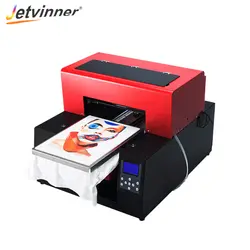 Jetvinner Автоматическая футболка планшетный принтер 6-Цвет A3 Размеры печатная машина принты dtg для темного и светлого Цвет текстильная