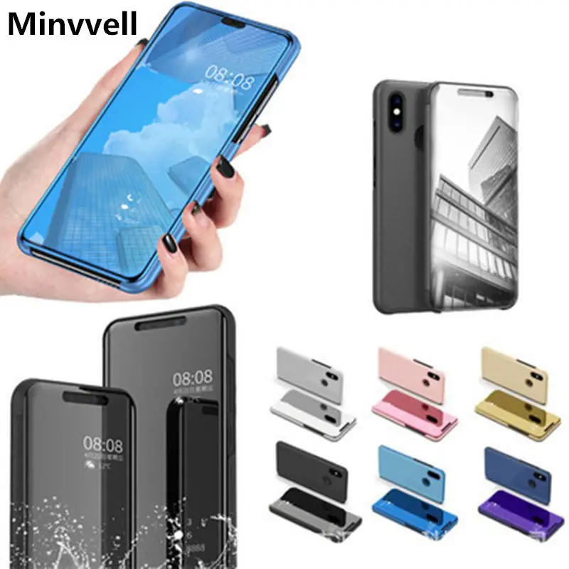 Mirror Smart View Case For Xiaomi Redmi 5 Plus Note 5 Note5A Note4 Global Note 4X Note 3 Pro Prime Mi 8 SE 6 Leather Flip Case