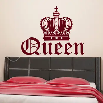 

Wall Decals Queen Crown Decal Bedroom Living Room Vinyl Sticker Decor Art