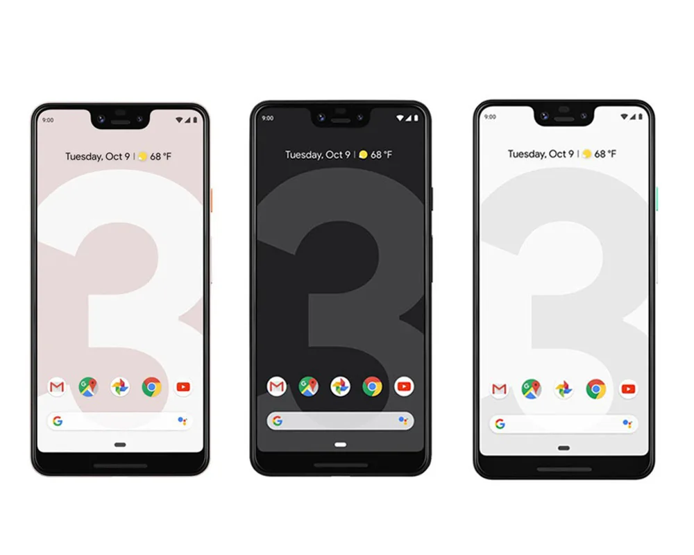 Google Pixel 3 XL, 6,3 дюймов, четыре ядра, 4 Гб ОЗУ, 64 ГБ, 128 Гб ПЗУ, Android 9,0, NFC, отпечаток пальца, мобильный телефон, оригинальное быстрое зарядное устройство