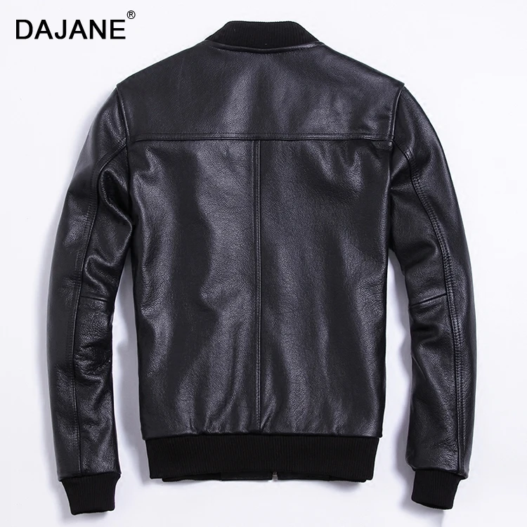 DAJANE натуральная кожа куртка с толстым хлопком коровья мужская Локомотив большой