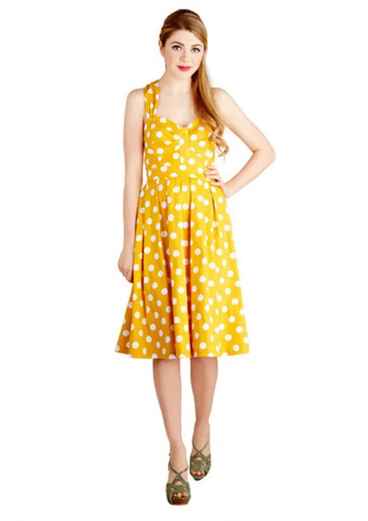 Vintage 50s Yellow Dresses
