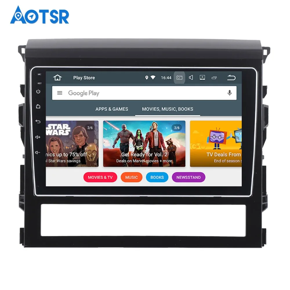 Excellent 9" Android 8.0 Car Radio 4GB+32GB IPS Screen for Toyota Land Cruiser 2016 GPS Navigation Wifi Blueteeth Steering Wheel Control 3