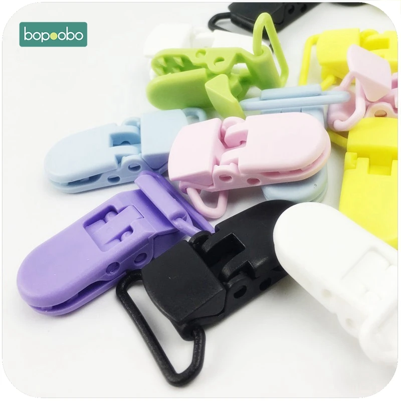 Bopoobo Baby Pacifier Clips Baby Plastic 40pcs Pacifier Clips Eco-friendly Soother/Paci/Dummy/Nuk/Bib/Toy Holder Clips Beads