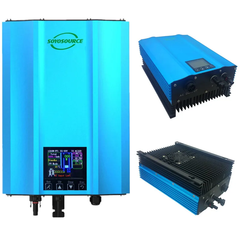 Водостойкий инвертор новая функция 1200Вт сетка галстук инвертор PV-Voc вход 120-180 в солнечный инвертор домашние солнечные системы высокая частота