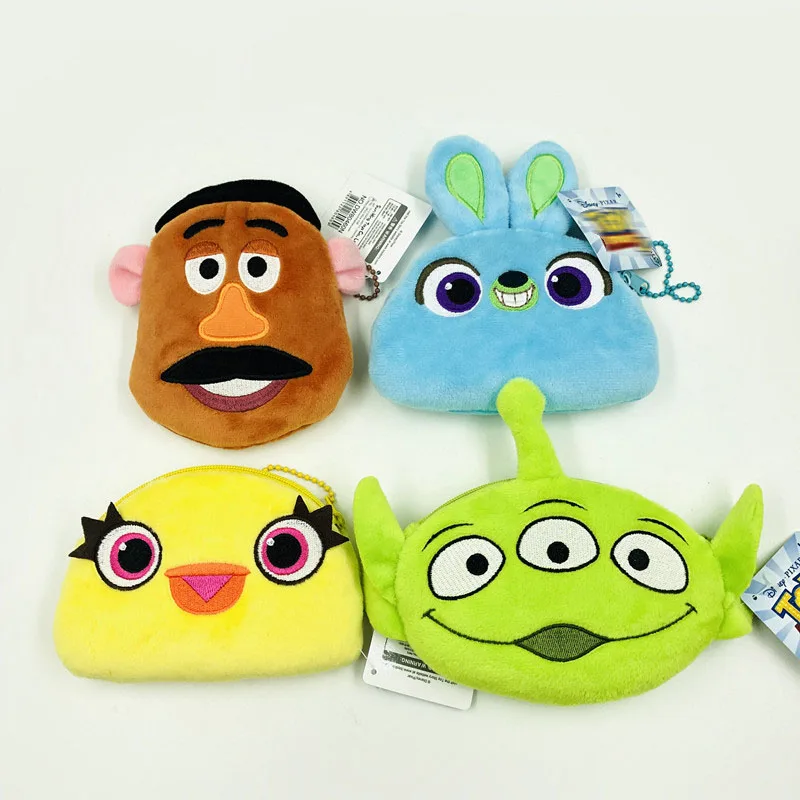 

10*12cm TS4 Forky Plush Purse Wallet Zip PP Cotton Purse Bag Kids Girls Coin Purse Wallet Children Birythday Gift
