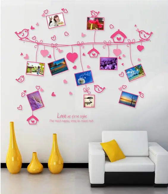 Романтическая фоторамка Love line декоративные наклейки на стену для спальни|stickers on