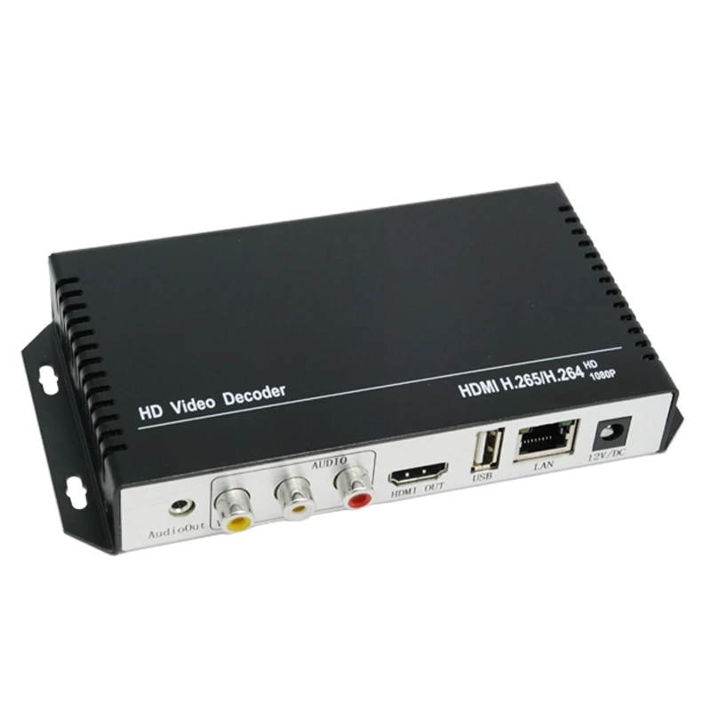 Видеодекодер HEVC 4K H.265 и H.264 AV HDMI аудиовыход для рекламного дисплея медиа IP камеры