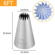 20 шт./лот) FDA высокое качество нержавеющая сталь большие насадки для украшения тортов#865/6FT