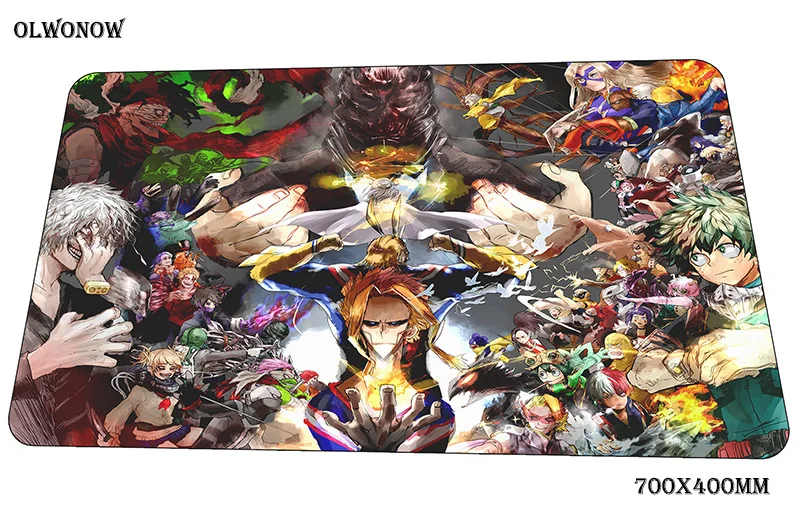 Игровой коврик для мыши my hero Academy 700x400x3 мм коврик для геймера стол для ноутбука клавиатура со встроенной мышью персональные игровые коврики