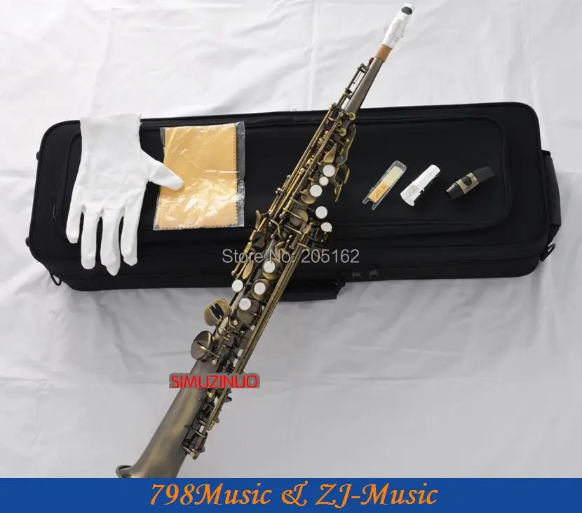 

Antique Bronze Straight Soprano Saxophone Bb key to High F key