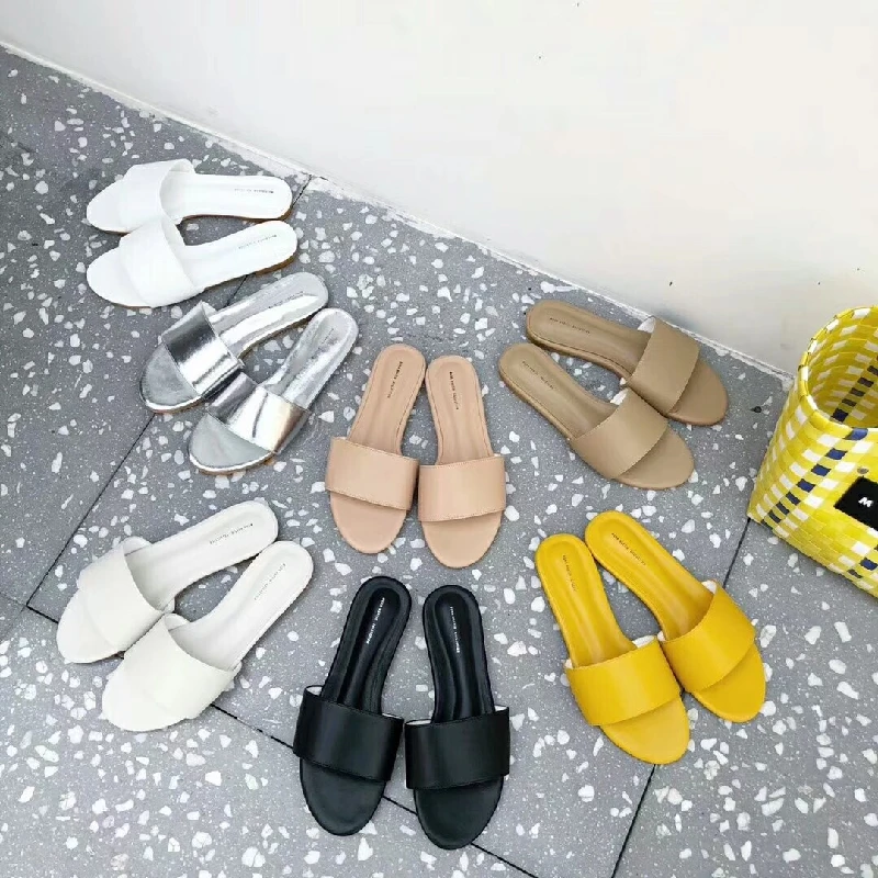 

2019 Candy color cozy sandals woman concise flat home slides sandalias female comfort soft heel flipflops ladies zapatos mujer
