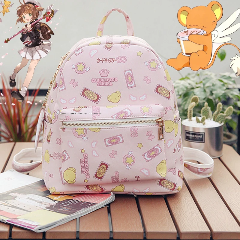 

Anime Card Captor Sakura Backpack Cosplay Props Magical Card Girl Sakura School Backpacks Bag Girls Birthday Gifts
