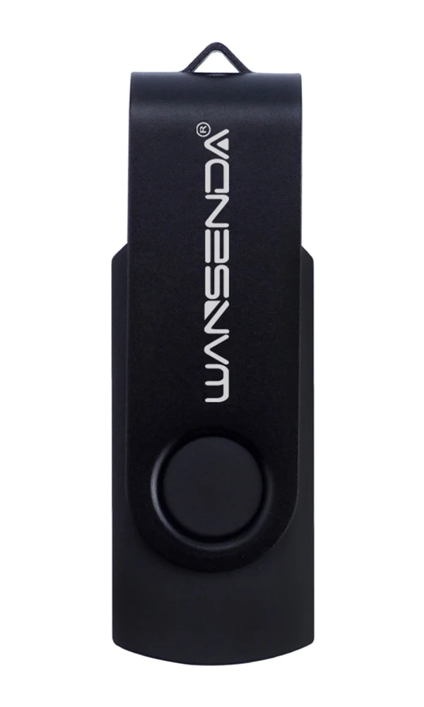 USB флеш-накопитель Wansenda, 256 ГБ, 128 ГБ, 64 ГБ, 32 ГБ, 16 ГБ, 8 ГБ, 4 Гб, поворотный дизайн, ручка-накопитель, хорошее качество, портативные флешки - Цвет: Черный