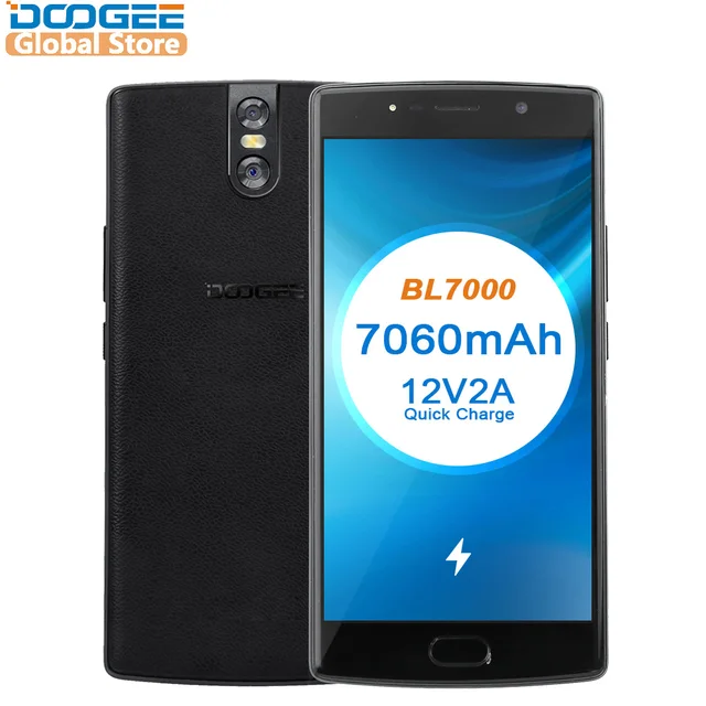 Best Offers DOOGEE BL7000 7060mAh Android 7.0 12V2A Quick Charge 5.5'' FHD MTK6750T Octa Core 4GB RAM 64GB ROM Mobile phone Dual 13.0MP