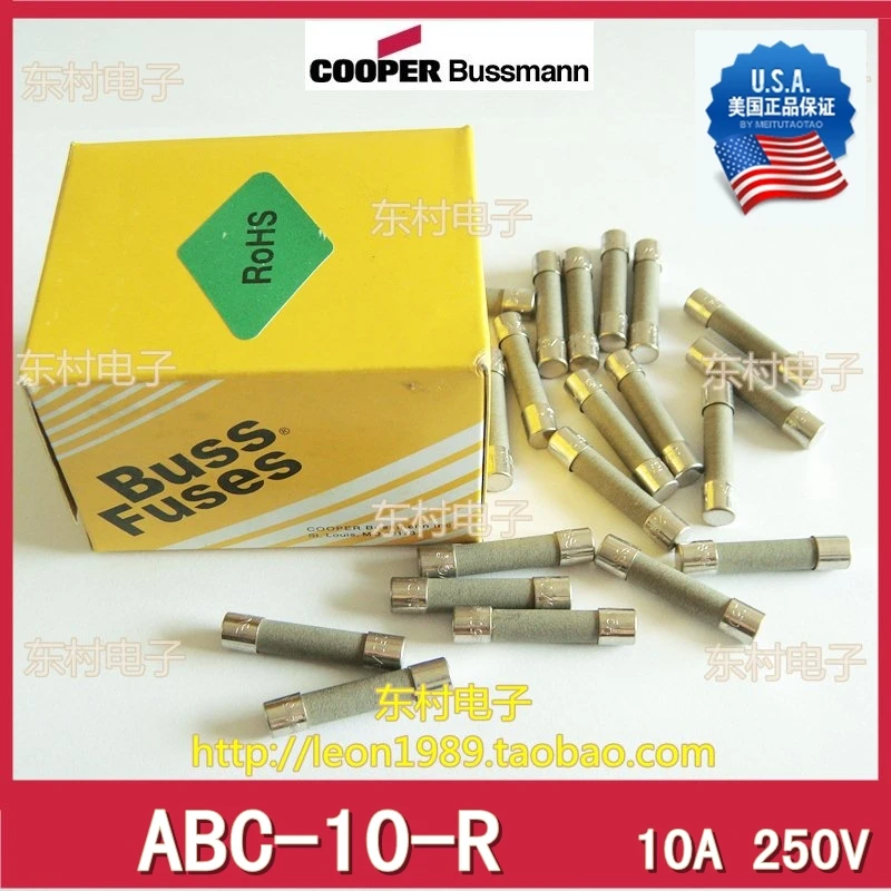 US BUSSMANN fuse BK / ABC 10 R 10A 250V 6.4 * 31.7mm Fusein Fuses from