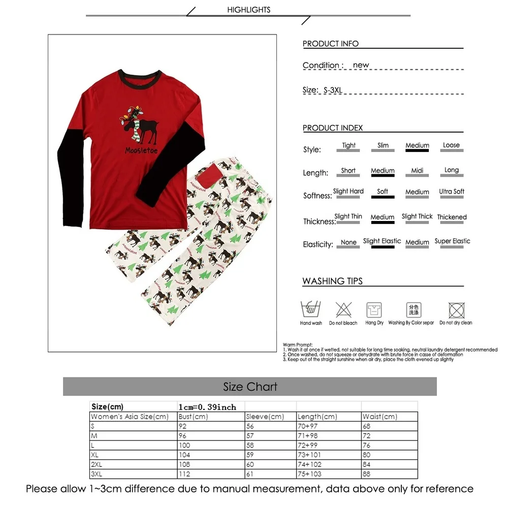 ZOGAA Hot Christmas Cartoon Parent-child Suit Home Service Parent-child Children Sleepwear Nightwear Home Wear Mom Dad Baby Set ZOGAA Hot Christmas Cartoon Parent-child Suit Home Service Parent-child Children Sleepwear Nightwear Home Wear Mom Dad Baby Set