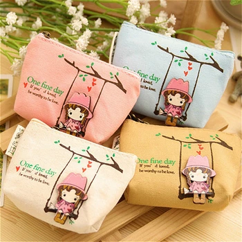 

Fashion Cartoon Cute Small Girl Women's Purse Coin Wallet Coin Purse Money Pouch Cactus Change Pouch Key Holder Bag