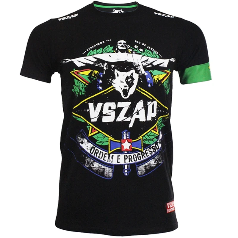 Футболка mma fight Rio Spirit fightwear боксерские майки muay thai футболки Трикотажные изделия для mma fitness