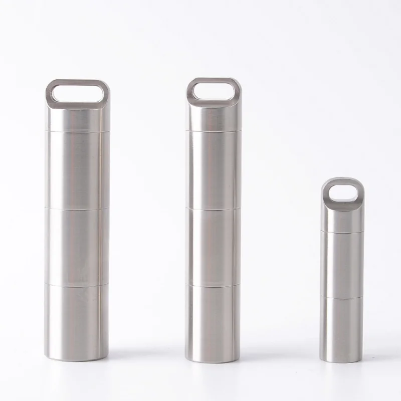 EDC Pill Medicine Storage Box Container Multi Grid Stainless Steel Sealed Waterproof Leakproof Holder Outdoor Camping Travel pill box