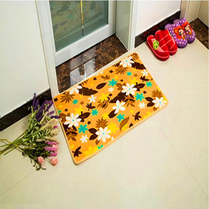

No lint thickening soft and comfortable non-slip coral velvet pattern carpet floor mat bathroom bathroom mat