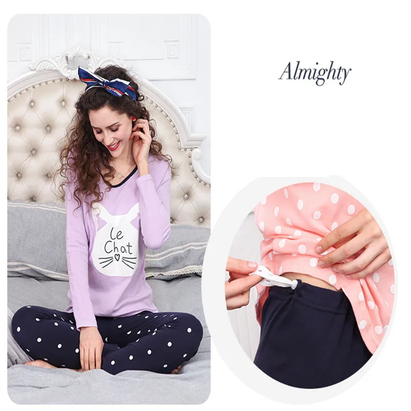 MODENGYUNMA breastfeeding pajamas cotton nightwear maternity nursing pajama sets maternity nursing sleepwear pregnancy pyjama MODENGYUNMA breastfeeding pajamas cotton nightwear maternity nursing pajama sets maternity nursing sleepwear pregnancy pyjama