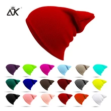 Cotton Winter Hats Outdoor Female Skullies Beanies Casual Solid Color Knitted Hat Unisex Cap For Men Hip Hop DIY Beanies