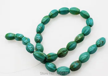 

loose beads howlite green turquoise egg carved 10*15mm 15" for DIY making necklace earrings wholesale xmas gift
