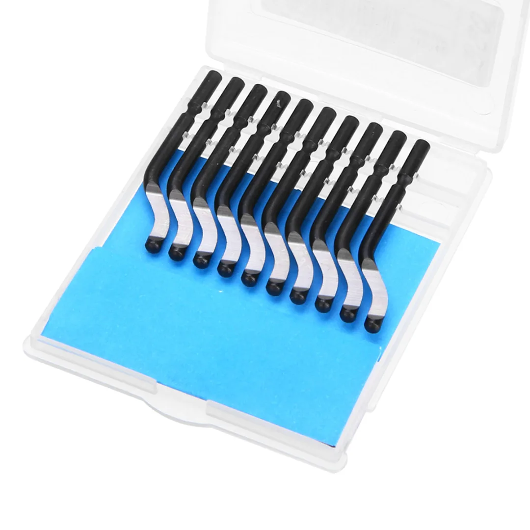 Mayitr Burr Handle BS1010 Blade BS1010 S10 Blades NG1001 Burr Handle Hand Deburring Tool Wood Plastic Metal