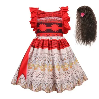

Summer Girls Moana Costume Children Backless Vaiana Dress Up Fancy Clothing Children Halloween Birthday Outfit 2 3 4 5 6 7 8T