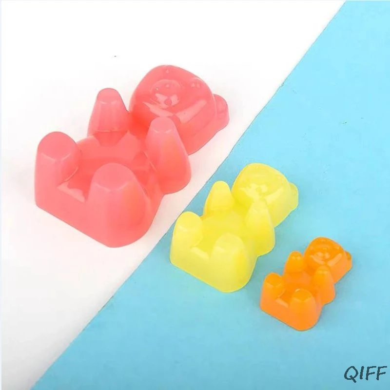 Gummy медведь конфеты силиконовые формы торт Шоколадный помадка смолы кулон ювелирные изделия DIY