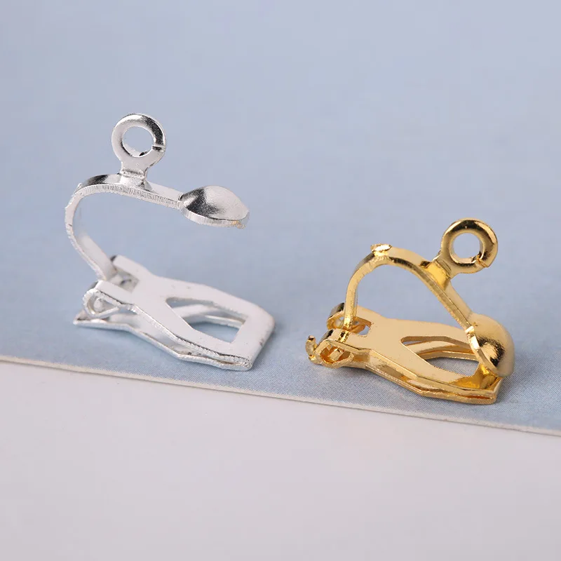 Wholesale 100gram/lot Spring Ear Clip Silver Plated/Gold Plated Jewelry Findings for DIY ...