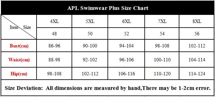 APL Plus Size Chart -8XL -20180208