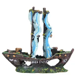 Аквариум из смолы крушение затонувший корабль аквариум орнамент парусная лодка аквариумный украшения