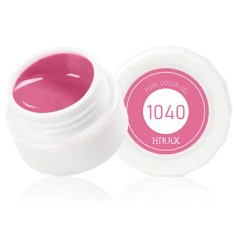 HNUIX 5 мл Краска гель лак розовый разноцветный Гель-лак для ногтей Набор лаков для самостоятельного маникюра верхняя основа пальто Hybird дизайн ногтей праймер - Цвет: 1040