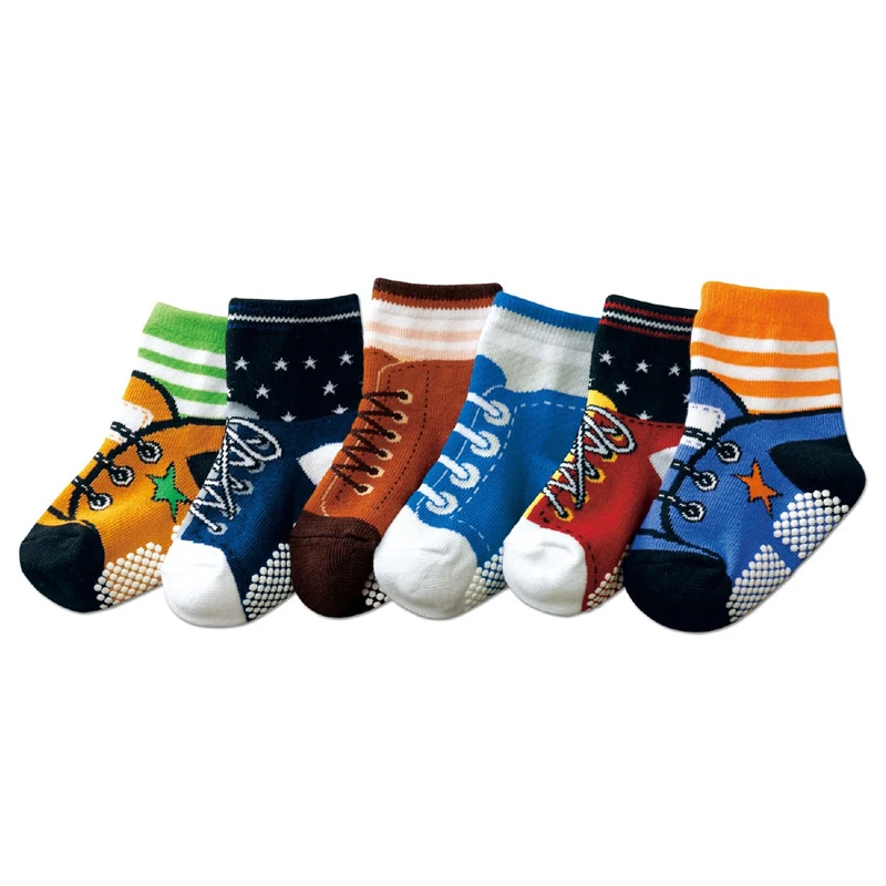 6 пар/лот новинка; детские носки модные детские забавные туфли Тип носки детские хлопок моделирования носки нескользящие носки для маленьких детей TWS0275