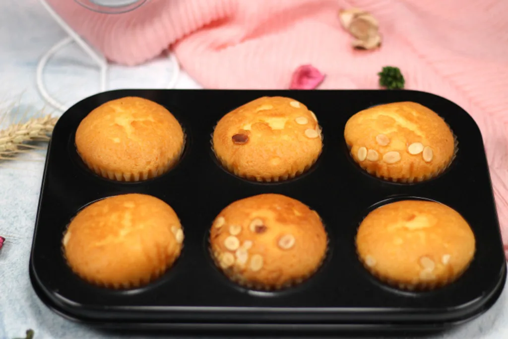 

2PCS Mini Non-Stick 6 Cup Muffin Bun Cupcake Baking Bakeware Mould Tray Pan Mold July#18