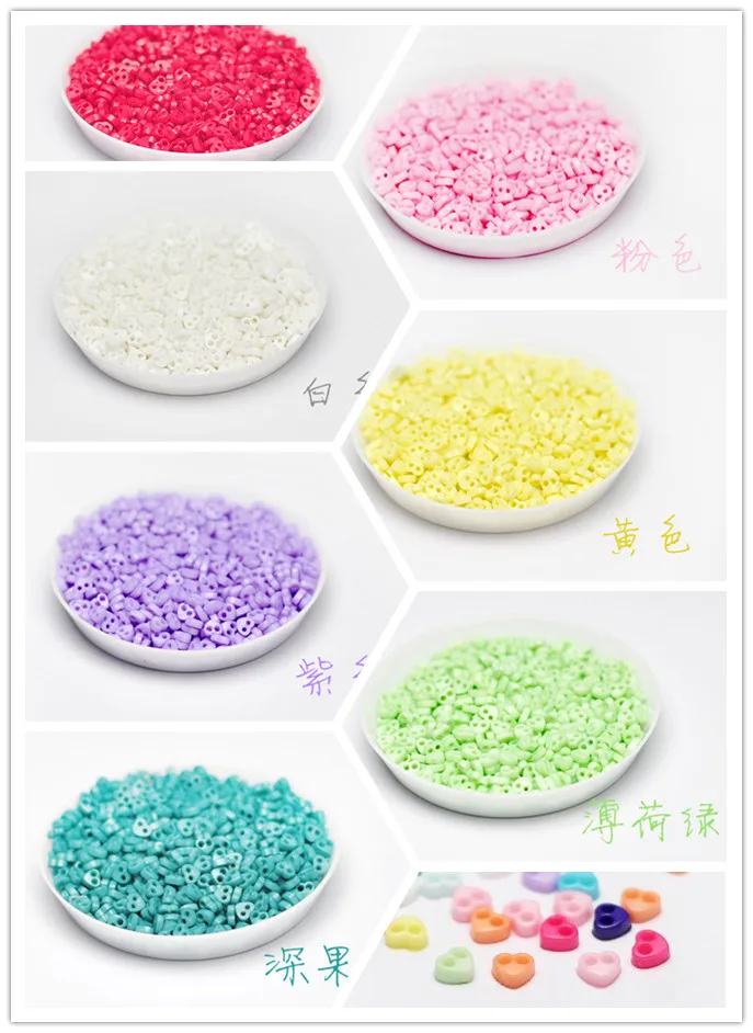 

20pcs 4mm 6mm Macaron color Mini buttons doll clothing DIY accessories love heart shape buttons for diy sewing blyth doll buckle