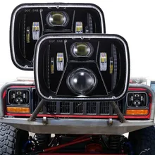 Новинка 110 Вт 5x7 светодиодные фары 7x6 Led герметичный луч фары с высоким и низким светом H6054 6054 светодиодные фары для Jeep Wrangler YJ